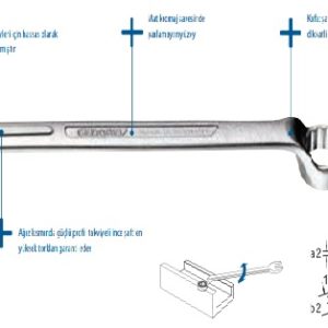 1 B (MM) Kombine Anahtar Her iki taraftaki ağzı aynı ölçüde (2)