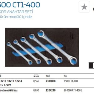 1500 CT1-400 Rakor Anahtar Seti 1-3 Modülü İçinde (1)