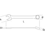 BETA 142SN Mafsallı Cırcır Kombine Anahtar (2)