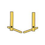 Xa2 Straight Arms L=120 + Bent Electr. 803150