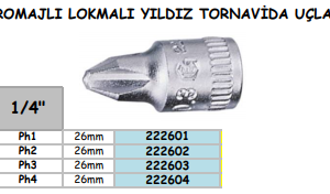 1-4 KROMAJLI LOKMALI YILDIZ TORNAVİDA UÇLARI