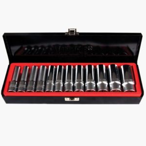 13 parça 6-köşe - 12 köşe derin lokma anahtar takımı