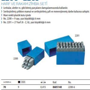 2200-2201 Harf ve Rakam Zımba Seti (2)