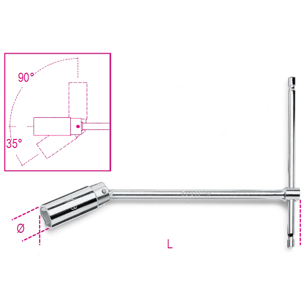 BETA 957 Mafsallı Buji T-Lokması BETA 957 Mafsallı Buji T-Lokması