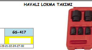 GS-417 HAVALI LOKMA TAKIMI