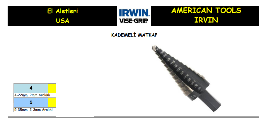 KADEMELİ MATKAP KADEMELİ MATKAP