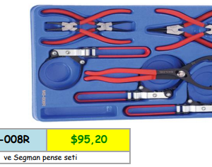 MS-008R ÇEKMECELİ TAKIM ARABASI MUHTEVİYATLARI