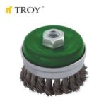 TROY 27710-100 Saçaklı Çanak Fırça (100mm)