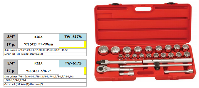 TW-617M-617S YILDIZ KROMAJLI LOKMA TAKIMI (1)