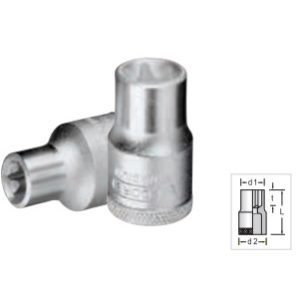 TX 19 1-2 Dişi Lokmalı TORX Anahtar Erkek - TORX başlı civatalar için (1)