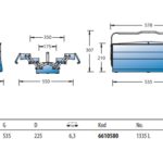 1335 L Takım Çantası 5 Gözlü, Uzun - Boş (1)
