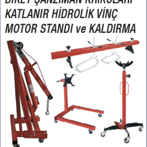 DİKEY ŞANZIMAN KRİKOLARI KATLANIR HİDROLİK VİNÇ MOTOR STANDI VE KALDIRMA (1)