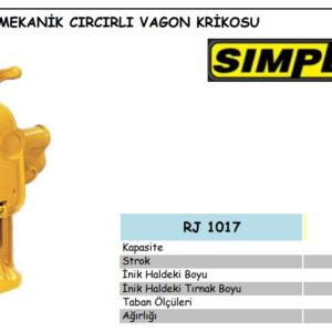 RJ 1017 MEKANİK CIRCIRLI VAGON KRİKOSU (2)