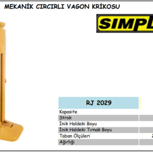 RJ 2029 MEKANİK CIRCIRLI VAGON KRİKOSU (2)
