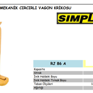 RJ 86 A MEKANİK CIRCIRLI VAGON KRİKOS (2)