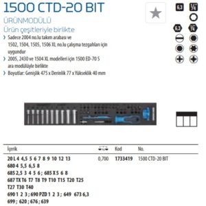 1500 CTD-20 BIT Ürün Modülü (Ürün Çeşitleriyle beraber) (1)